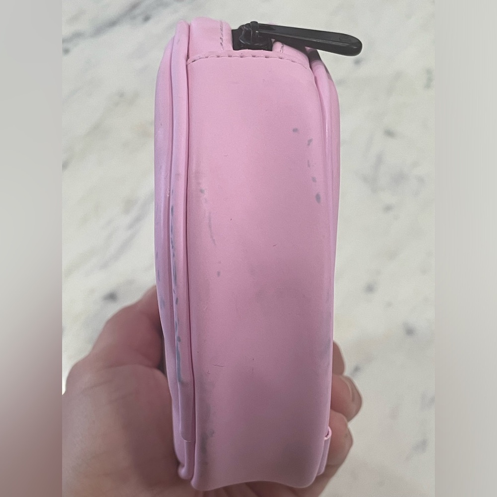 Dior Round Cosmetic Perfume Makeup Bag Pouch Pink Jewelry Travel Case Bag 5” W - Picture 9 of 13